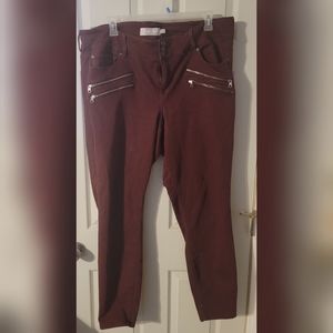 Dark red torrid skinny jeans
